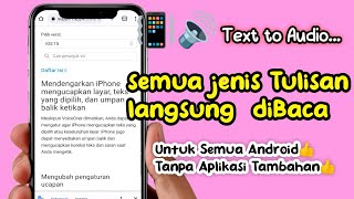 CARA MENGAKTIFKAN UCAPKAN LAYAR DI ANDROID Tanpa Aplikasi