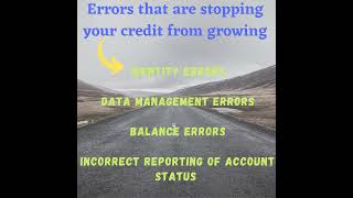 Credit Errors  #creditrepair #credit #credittips #crediterrorshurt #creditscore #creditrestored