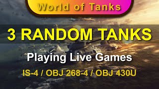 Playing 3 Live Games with 3 Random Tanks