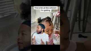 Giving my daughter a “Basic”Hairstyle | 10 millions views on Tik Tok 😅#shorts #shortsvideo #viral