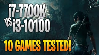 Intel i7-7700K vs Intel i3-10100 | 10 Game Benchmark Test and Gameplay