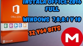 instala office 2016 full y en español para w. 7, 8 y 10 (32 y 64 bits)