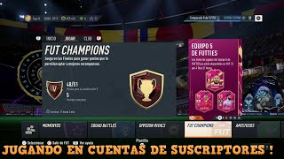 JUGANDO FUT CHAMPIONS DE FIFA 23 EN DIRECTO CON CUENTAS DE SUSCRIPTORES !