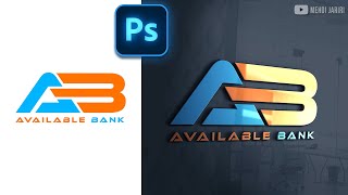 تصميم لوجو احترافي في الفوتوشوب | AB Logo Design in Photoshop