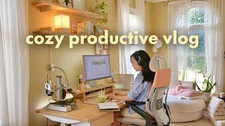 Cozy Productive Vlog 🍵 creative diaries, designing lamps, desk reset, small business life, gaming