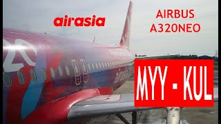 TRIP REPORT | AirAsia Airbus A320neo AK5652: Miri MYY ✈ KL Int'l KUL T2 | PPL Arrival Lounge Visit