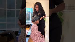 MOTHER WASHES AND STYLES HER 4 Daughters Curly Hair  #haircare #curlyhair #naturalhair #shorts