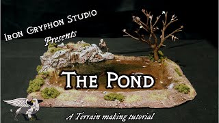 The Pond (epoxy resin, diorama terrain for tabletop wargames, D&D, Warhammer)