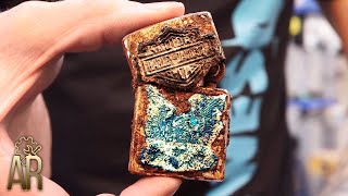 Восстановление зажигалки Zippo. Издание Harley-Davidson с позолотой