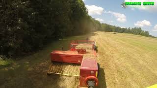 Bailing Small Squares Fall 2022, with a JD 4020, NH 575 and Steffen 1550 Accumulator