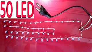 How to make 50 led serial light direct 220v