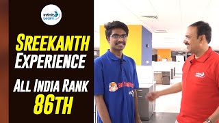 Sreekanth Experience - All India Rank 86th || JEE  Main 2023 || #JEE2023 || Infinity Learn