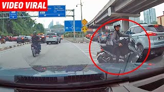 Raider sentap kena hon dengan kereta