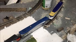 Running my MP36s and my P42s pulling a 10 car train, Requested by TheConductor