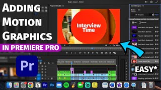 How To Add & Use Motion Graphics In Premiere Pro CC // Adobe Premiere Pro CC Tutorial 2024