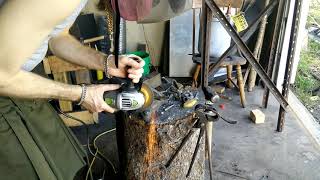 Hand forging kitchen knives part 6