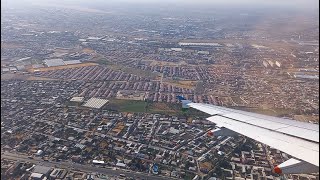 HD-Uzbekistan Airways HY-56 Airbus A320 Landing Tashkent from Urgench: 180° Turn, Very Short Final