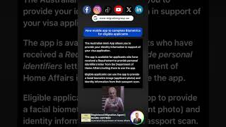 🇦🇺 New mobile app to complete Biometrics for eligible applicants 🇦🇺#australia #immigration