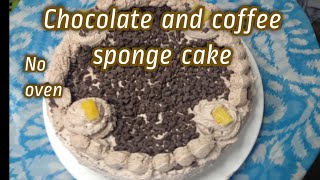 Chocolate & coffee sponge cake | Homemade chocolate cake | How to make chocolate sponge cake