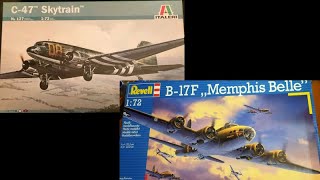 Live scale modelling; building a 1/72 B-17 and a Skytrain. Join me at the bench!