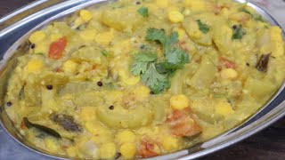 பாரம்பரிய புடலங்காய் பொரிச்ச கூட்டு | Pudalangai kootu recipe in tamil | snake gourd kootu recipe