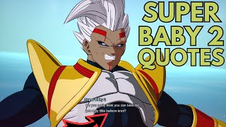 Super Baby 2 Quotes & Interactions Dragon Ball Sparking ZERO Quotes & Interactions