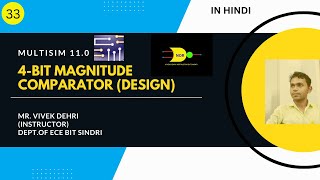 multisim, 4-bit magnitude comparator,