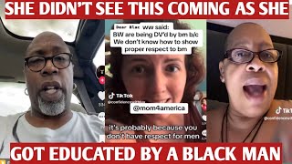 WHITE WOMAN COMING REAL HARD FOR BLACKE WOMEN AND GOT EDUCATED BY A BLACK MAN