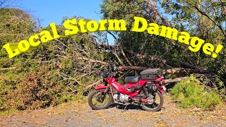 Local Hurricane Helene Damage on the Honda Trail 125