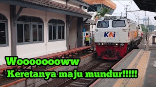 Kereta api maju mundur || kompilasi kereta api indonesia