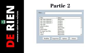 #2 Gestionnaire de location - ajouter des films avec un formulaire VBA
