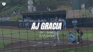 OF AJ Gracia, Duke - 05/17/2024