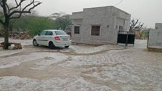 Rajasthan ka Nagaur Bana Manali नागौर में बिछी ओलों की चादर hailstorm | Jodhras Village, Riya badi