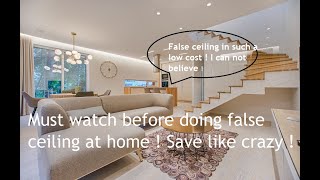 False ceiling cost | must watch before doing false ceiling