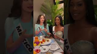 Miss Universe Namibia learning Spanish from Mexico, #missuniverse #73rdmissuniverse #mexico