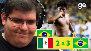 CASIMIRO REAGE A MÉXICO 2X3 BRASIL | MELHORES MOMENTOS | AMISTOSO INTERNACIONAL #casimiro