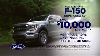 Get $10,000 off MSRP on a new F-150 PLUS 1.9% APR financing!