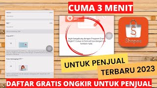 CARA DAFTAR GRATIS ONGKIR SHOPEE UNTUK PENJUAL TERBARU 2023 #produkdigital  #shopee