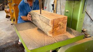 Let's See How To Use Large Tree Trunks And Beautiful Wood To Create An Ultra Modern Stylish Table