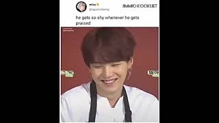 Yoongi getting shy is the cutest thing ever!😍 |#bts #suga #yoongi #kpop #agustd |