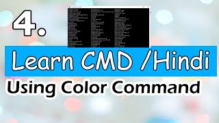 How to Change Color in Command Prompt CMD Part 4 Cmd Tutorial for Beginners Commands in Hindi