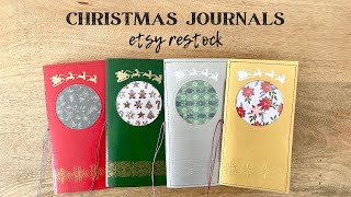 Christmas Journal Collection 2021 | Handmade Traveler's Notebook Inserts Flip Through | Etsy Restock