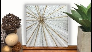 Abstract Acrylic Painting - Starburst Inspired - Using Hot Glue