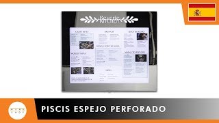 Expositor para menús Piscis Espejo Perforado