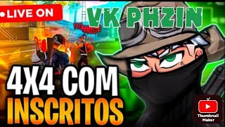 FREE FIRE💙 AO VIVO COM 💜 PHZIN INSCRITOS💜BR E CS💚BROTA QUINTOU LIVE ON