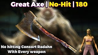 Great Axe | No Hitting Consort Radahn With Every Weapon 180/420 | Elden Ring