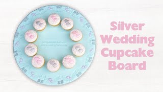 Patchwork Cutters - Silver Wedding Cupcake Board