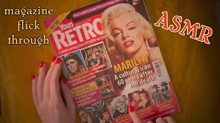 ASMR Retro Magazine Flick Through | Classic Hollywood Stars (Whispered reading, page-turning sounds)