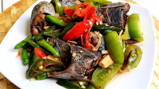 RESEP IKAN TONGKOL SAMBAL HIJAU  / FRY MACKAREL TUNA WITH GREEN  CHILI SAMBAL RECIPE