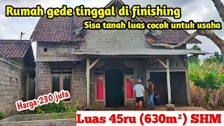 Rumah gede tinggal finishing tanah luas cocok untuk ternak dan berkebun di Kandat Kediri Jawa Timur